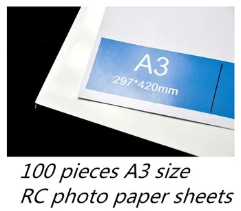100 peças de tamanho A3 impressão digital RC foto de papel impermeável papel de qualidade superior