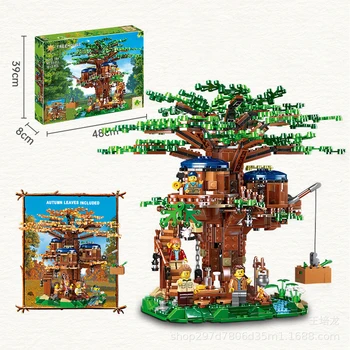 1013pcs Casa da Árvore de Ideias MOC 33111 Modelo de Construção de blocos de tijolos Compatível 21318 brinquedos para meninos crianças de aniversário, presentes de Natal