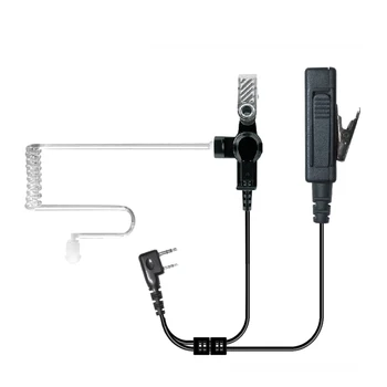 10PCS Novo de 2 Pinos Práticas Secretas de Tubo Acústico Auscultador e Microfone Para Baofeng Kenwood UV-5R Walkie Talkie Fones de ouvido