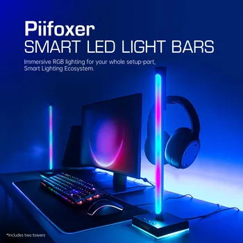 2PCS RGB de Sincronização de Música DIODO emissor de Luz Fantasma Polar Lâmpada PC Fundo do ambiente de Trabalho Atmosfera Lâmpada Bluetooth Voz, Ritmo da Lâmpada