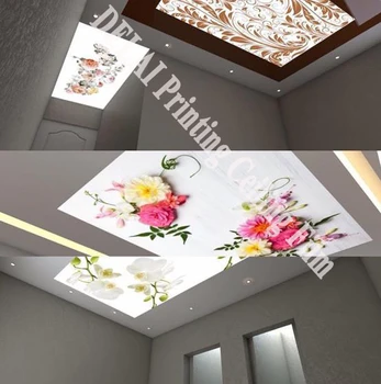 3D Flores Vivas a Impressão de alongar teto filme flores Rosa para a decoração home