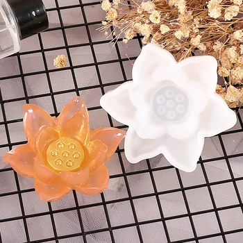 3D Velas Titulares de Resina Molde de Flor de Velas Epóxi de Fundição de Moldes de Silicone DIY Jóias Recipiente a Decoração Home