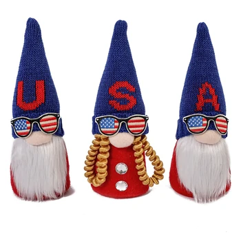 3PCS Dia da Independência Patriótica Gnome Anão Boneca Americana Gnomos de 4 de julho, o Festival de Decoração de Casa, Quarto de julho de Ornamentos