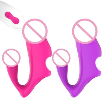 9 Freqüência de Mulheres Vibrador Dedo Estimulação Wearable Massageador Recarregável USB Adultos de Controle Remoto Brinquedo do Sexo para Casais