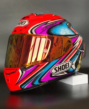 A Cara cheia de capacetes para motociclistas X14 93 marquez cor-de-rosa daijiro Cavalo de Corrida de Motocross Motobike Casco do Capacete De Motocicleta