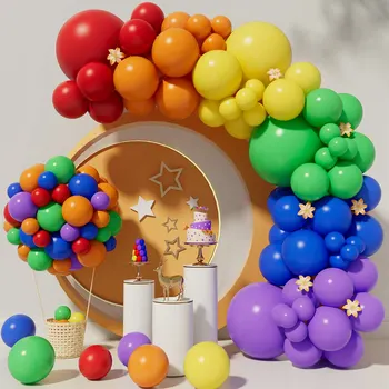 Arco-Íris Balão Garland Arco Kit Multicolor De Látex Balões Decoração De Casamento Globos De Unicórnio Festa De Aniversário, Decoração De Crianças Do Chuveiro Do Bebê