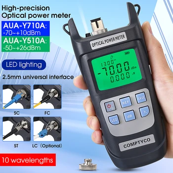 AUA-Y510A/Y710A de Alta Precisão de Fibra Óptica Medidor de Potência Com DIODO emissor de Luz OPM Medidor de Potência Óptica