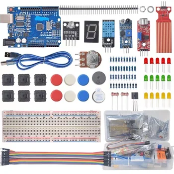 Basic Starter Kit para Arduino Uno R3 DIY Kit - R3 / Conselho de Experimentação com a Caixa Varejo