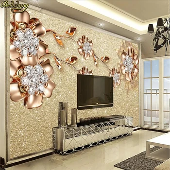 beibehang Personalizada foto de papel de parede mural Europeia jóias flor PLANO de fundo, papéis de parede decoração de casa de papéis de parede para sala de estar