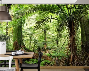beibehang Personalizado moderna de nova floresta verde, plantas, Natureza, floresta floresta cenário restaurante quarto papel de parede de fundo