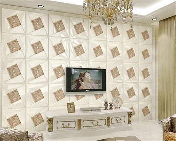 beibehang Personalizados em 3d papel de parede mural tridimensional de luxo socorro treliça simples branco Europeu macio pacote de fundo de parede