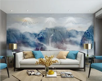 Beibehang Personalizados nova e moderna, moderna e minimalista novo Chinês tinta paisagem PLANO de fundo de papel de parede papel de parede papier peint