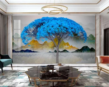 beibehang Personalizar nova e moderna tridimensional árvore de flores e de aves de fundo de quarto, sala de estar papel de parede papier peint