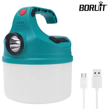 BORUIT 2 EM 1 Multi-Função de Lanterna de Áudio Bluetooth Luz 4 Modo 18650 Recarregável, Impermeável Exterior de Campismo Luz de Emergência