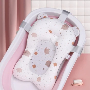 Cartoon Bebê Chuveiro De Banheira Almofada Non-Slip Recém-Nascido Banheira De Tapete De Segurança De Enfermagem Dobrável Apoio Conforto Corpo Almofada Travesseiro Tapete