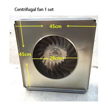 centrífuga, ventilador ventilador ventilador ventilador de pás assento do rolamento de aço inoxidável pás do ventilador para o fumo capa de acessórios de cozinha