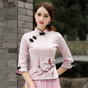 Cheongsam Superior Qipao 2021 Notícias Floral Elegante e Tradicional, Chinês Roupas para Mulheres Chinês Camisas de Vestido de Noiva Vestidos Tang
