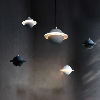 Criativo Planeta cimento pingente de luz Nórdica moderno do quarto-de-cabeceira hanging lamp restaurante café bar luminária decorativa