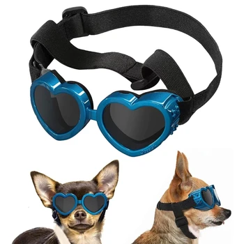 Cão de Óculos de Grande Coração em Forma de Cão Óculos de sol de Fácil Vestir para Esquiar Viajar
