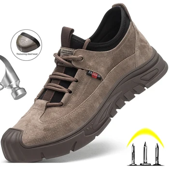 De Aço Do Dedo Do Pé Calçado De Segurança Homens Indestrutível Botas De Segurança Do Trabalho Masculino Anti-Quebra Trabalho Sapatos De Tênis Homens De Proteção Do Soldador Sapatos 2023