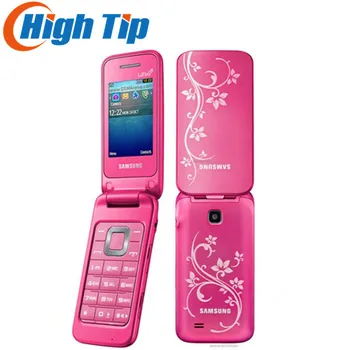 Desbloqueado Original Samsung C3520 Flip 1.3 MP Telefone Celular Preto/Prata/Rosa Cor De 2.4