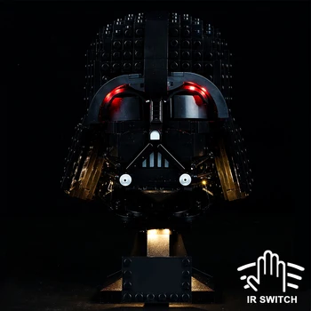 Diodo emissor de Luz, Kit de Blocos de Construção Dark Lord Darth Vader Capacete Para LEGO 75304 (Apenas Kit de Luz Incluídos)