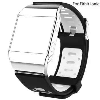 Duas Cores de Pulseira Pulseira para o Fitbit Iônica de Silicone de Esportes Actividade de Fitness Tracker Inteligente Relógio de Pulso Banda Alça de Cinto