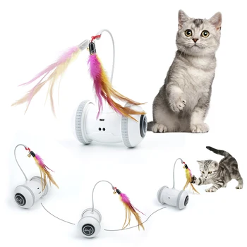 Eletrônicos interativos Pena Teaser USB Recarregável de Auto-Reprodução Smart Robótico Gatinho Brinquedos para Animais de estimação Automática do Sensor de Brinquedo do Gato