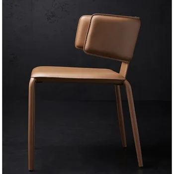 Escritório de Couro Moderno Cadeiras de Jantar Nórdicos Estudo Manicure Relaxantes Cadeiras de Bar Relaxante Muebles Itens Domésticos AB50CY