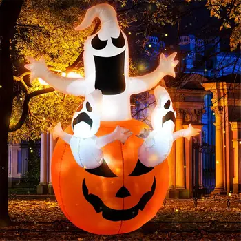 Halloween Insufláveis de Brinquedo do Fantasma de Abóbora Decoração Enfeite Fantasma Assustador Com Luz LED Assustador Adereços Truque Ou Tratar de Halloween Dez