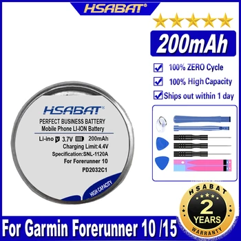 HSABAT PD2032C1 200mAh Bateria para Garmin Forerunner 10 / Forerunner 15 Baterias