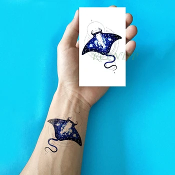 Impermeável da Etiqueta Temporária Tatuagem diabo peixes de tamanho pequeno a arte tatto flash tatuagem fake tattoos para o garoto mulheres homens menina
