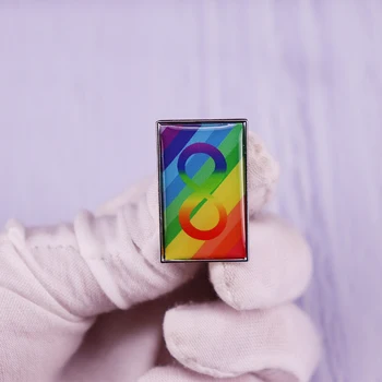 Infinito arco-íris de amor 8 Esmalte Pin inimalist do Orgulho LGBT Broche de Gays Lésbicas, Transgêneros Emblema do Presente da Jóia
