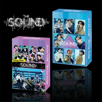 Kpop 55pcs Vadios Filhos Novo Álbum, O SOM Photocard LOMOCARD Hyunjin Felix Bnagchan Han Lee Saber Cartões de Fãs Coleção