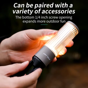 LED Lâmpada de Acampamento Stepless de Escurecimento Lanternas Durar Até Às 15H do Tipo-C Carregamento IPX4 Impermeável 2600mAh para o Exterior Viagens de Caminhada