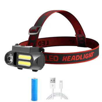 Mini XPE COB LED Farol Farol farol Lanterna USB bateria Recarregável 18650 Flash, Lanterna Camping Caminhadas a Pesca da Noite de Luz