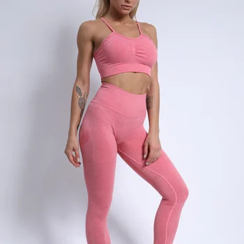 Mulheres Sportswear Perfeita Conjunto de Yoga Fitness, Roupas de Cintura Alta Ajustável Sutiã+Sexy Ginásio Leggings Esportes Fatos de Treino