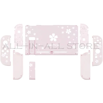 Nintend Interruptor de Flores de Cerejeira DIY Shell de Substituição de Placa Traseira Joycon Caso para Nintendo Switch de Console do Controlador de Acessórios