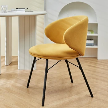 Nordic Cômoda Cadeira de Jantar de Veludo Luxo do Salão de Beleza do Office Cadeira de Jantar Quarto Manicure Cadeiras Móveis para a Casa YY50DC