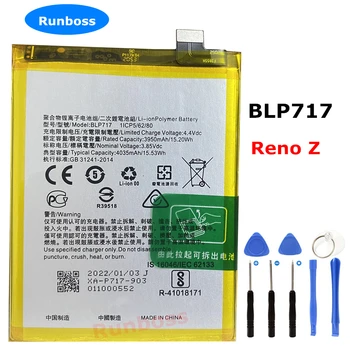 Novo Original 4035mAh BLP717 Bateria para o OPPO RENO Z RenoZ Telefone Móvel