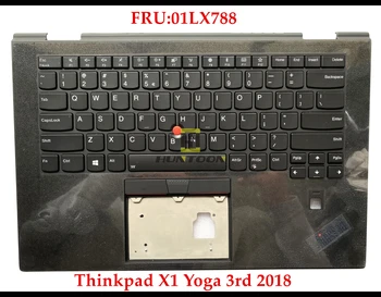 Novo Original para o Lenovo Thinkpad X1 Yoga 3º 2018 teclado do laptop assemebly FRU 01LX788 NÓS Layout com backlit Totalmente e 100% Testado