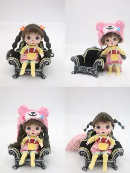 OB11 Argila boneca Artesanal de personalização venda de bonecas com roupa e a peruca sem sapatos