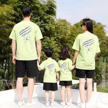 Pai, Filha, Filho de Roupa Roupas de Crianças Pai do Bebê com Roupas Camisas Mãe Pai Me Impresso T-shirt de Família Combinando Roupas