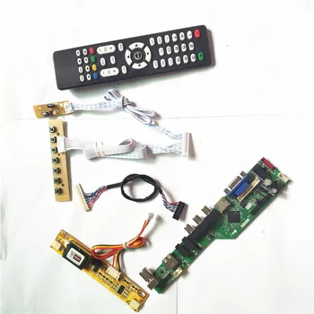 Para QD15XL11 QD15XL15 T. V53 controlador de placa de 2CCFL 30Pin LVDS Remoto+Inversor+teclado LCD VGA Compatíveis com HDMI, AV, USB 