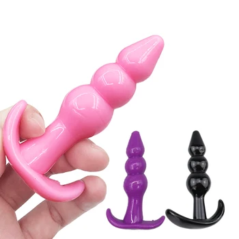 Plug Anal em Silicone de Próstata Orgasmo Massager Bead Anal Plug G-spot Plug Anal Adultos, Masturbação, Sexo Anal Casal Sexo Suprimentos