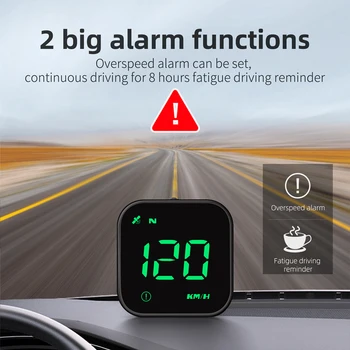 Portátil do Carro de Exibição UBS Interface GPS HUD Carro de Exibição de excesso de velocidade Lembrete de Fadiga de Condução Lembrete para Todos os Carros, Acessórios para carros