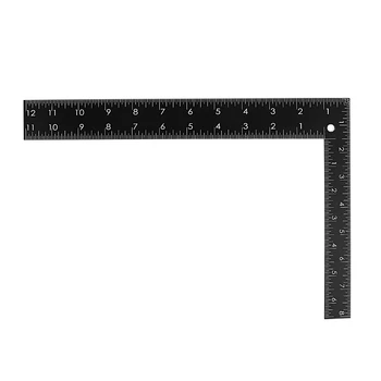 Professor de 0-30 cm 0-20 cm Faixa de Medição em Forma de L, Design Quadrado Régua Preto