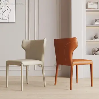Quarto Ergonômico Cadeiras de Jantar Modernas de Luxo, Cozinha ao ar livre, Cadeiras de Couro Nórdicos Articulos Para El Hogar de Móveis da Casa MZYXP