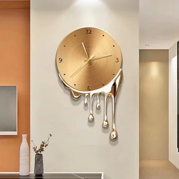 Relógio De Parede Sala De Estar Decoração De Parede Relógio De Forma Criativa Mudo Família Relógio A Decoração Home