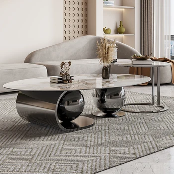 Rockboard mesa de café combinação de luz extravagância simples sala de estar do agregado familiar designer italiano de estilo minimalista, com elevado sentido